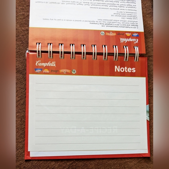 2014 Publications International Campbell Recipe A Day Spiral Easel Calendar - Picture 15 of 15